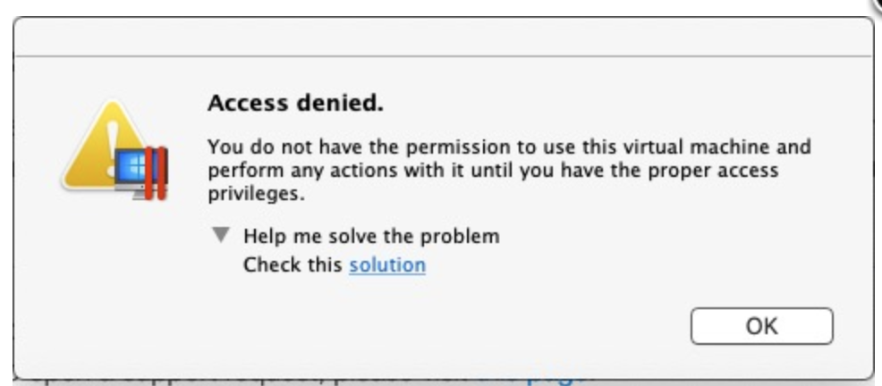 access refused error message