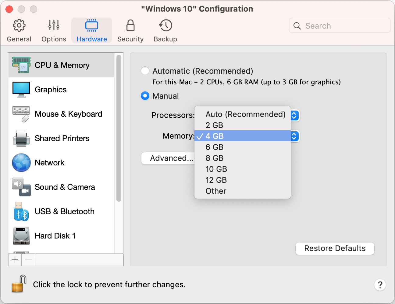 ändra virtuellt minne på mac pro