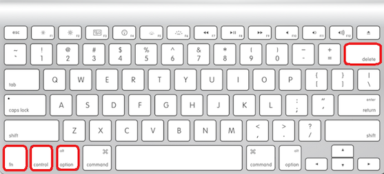 delete key on mac keyboard windows 7