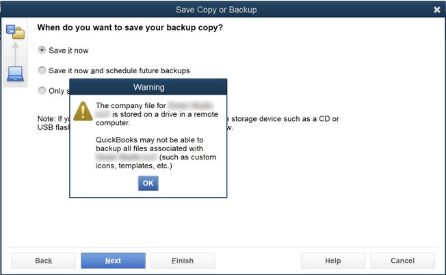 make a backup for quickbooks mac