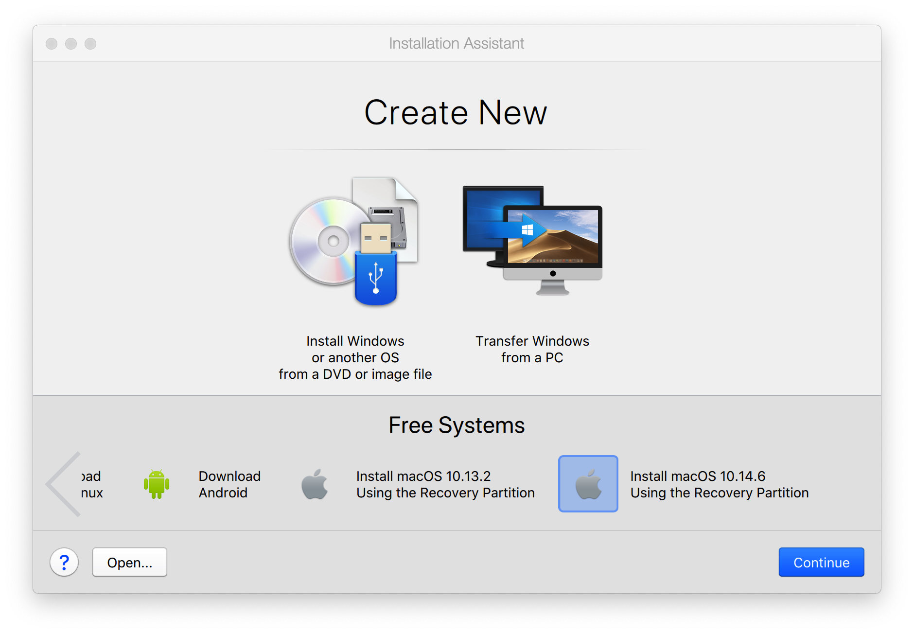 virtual machine software for mac os x