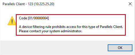 parallels client forgot password