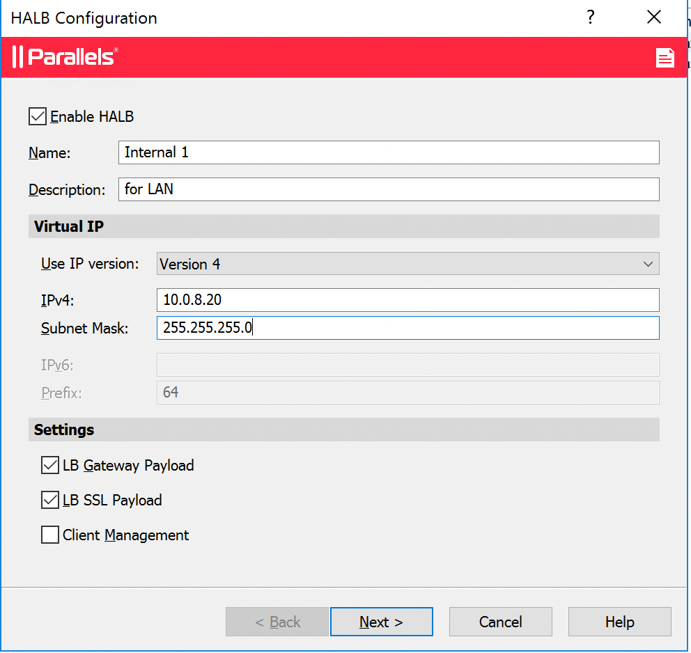 parallels client virtual machine server