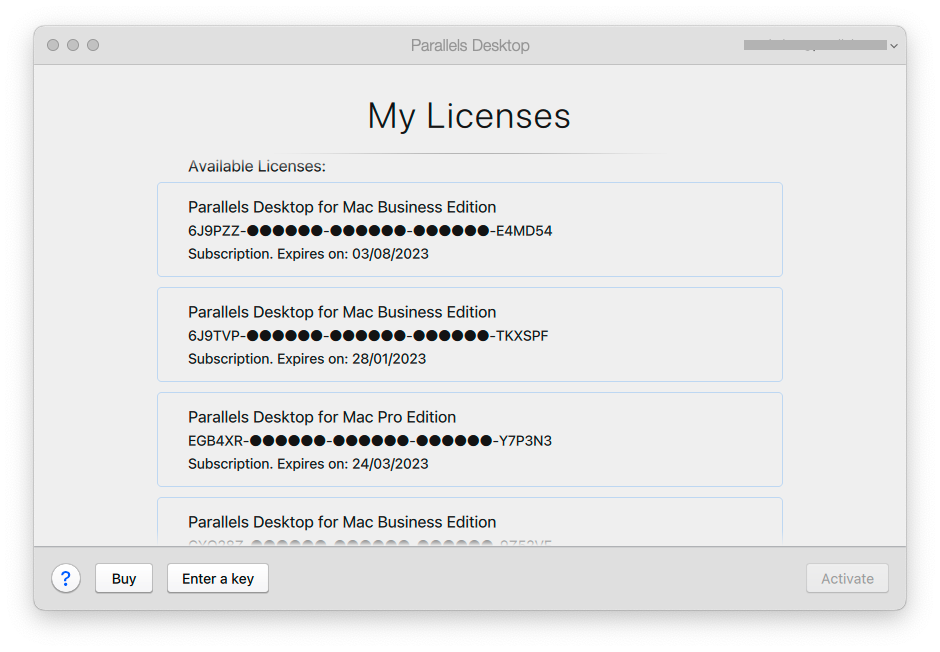 parallels desktop 17 activation key mac