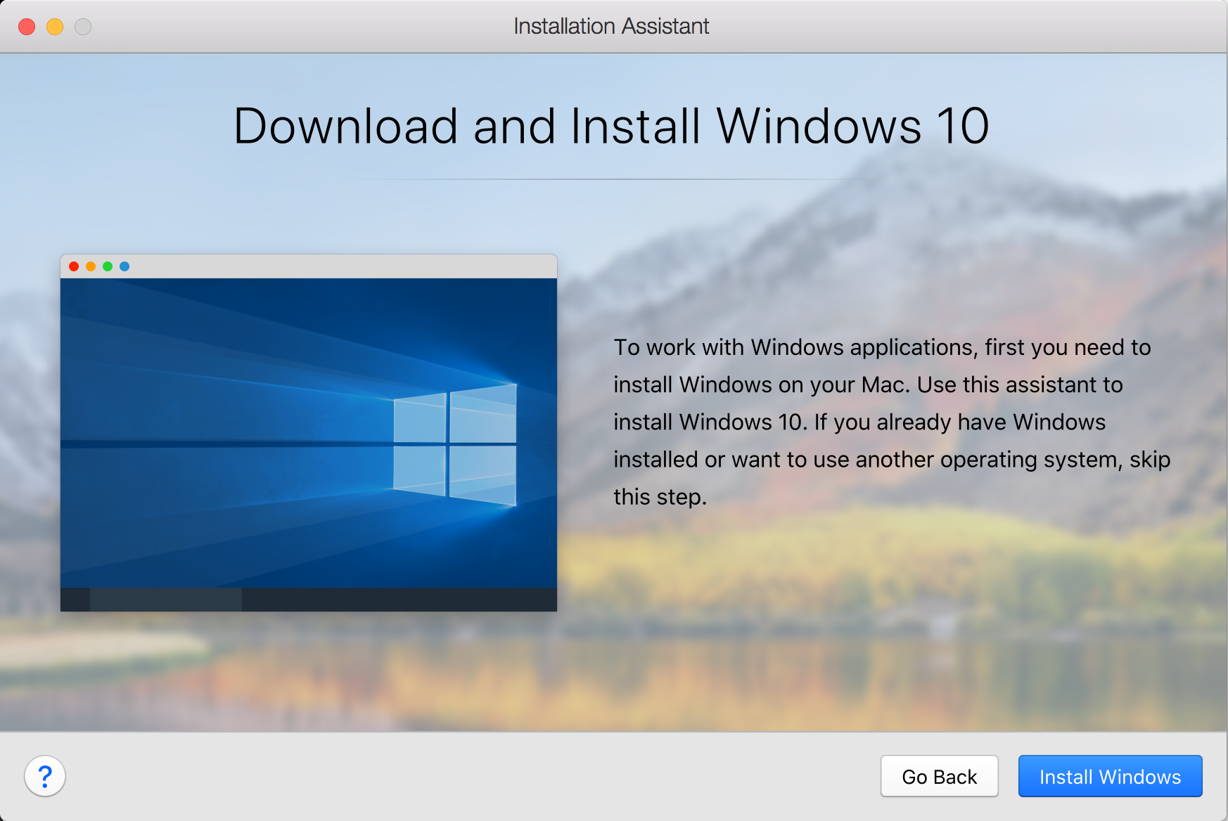 download bootcamp for windows 10