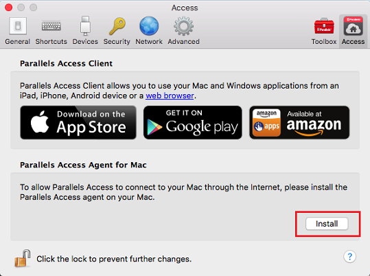 parallels access ios key mapping