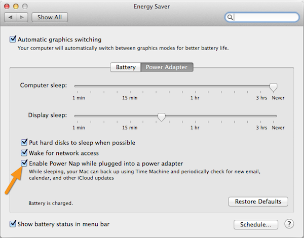 parallels access wake from sleep