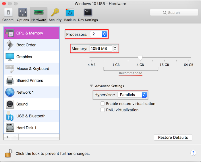 Parallels For Mac Memory Allocation