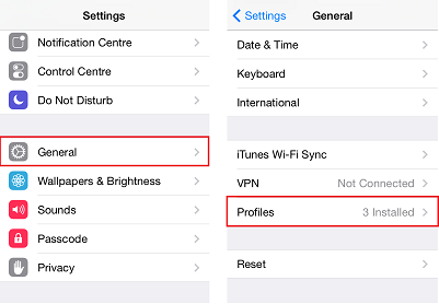 Iphone mobile device management server