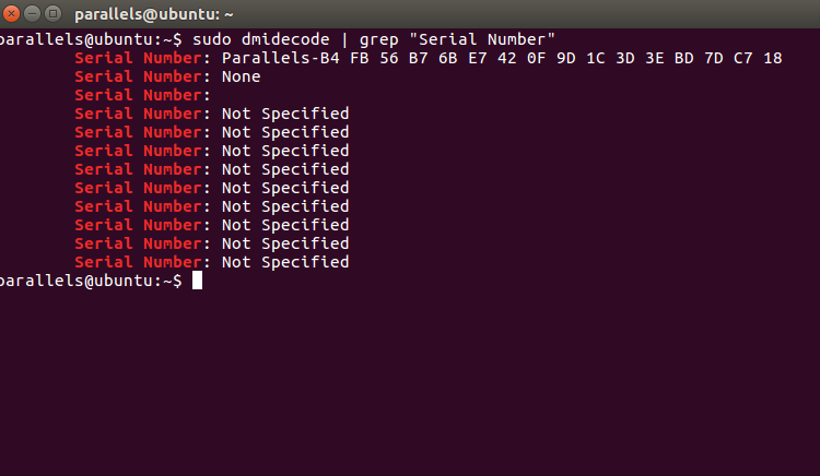 Find Serial Number Linux