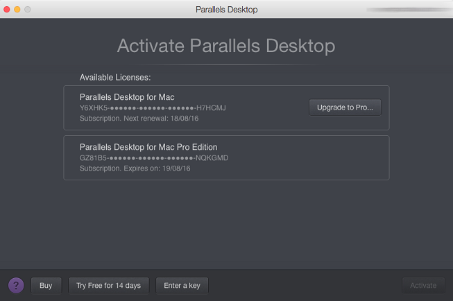 parallels for mac activation code