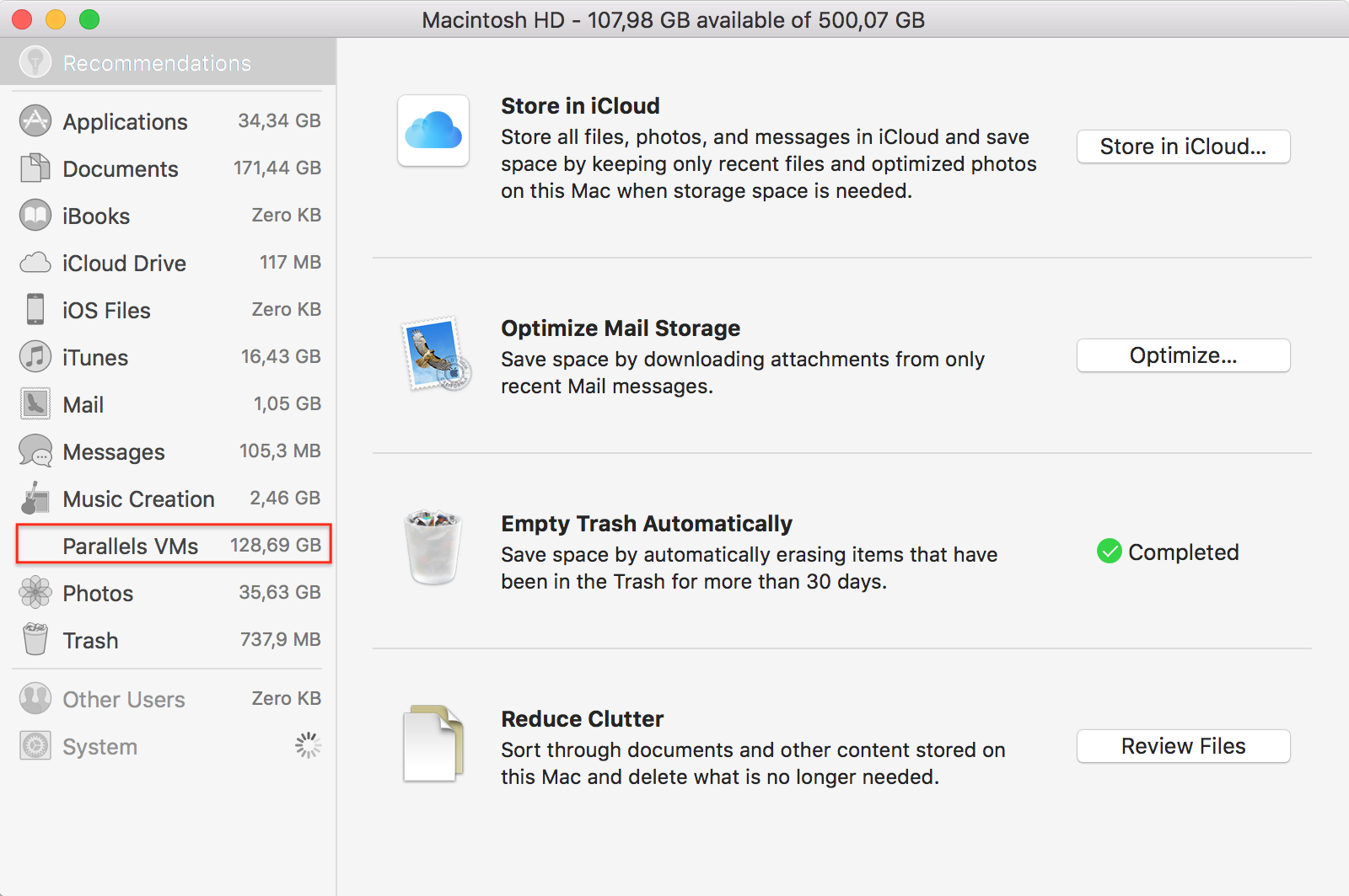 how to clear disk space on macbook