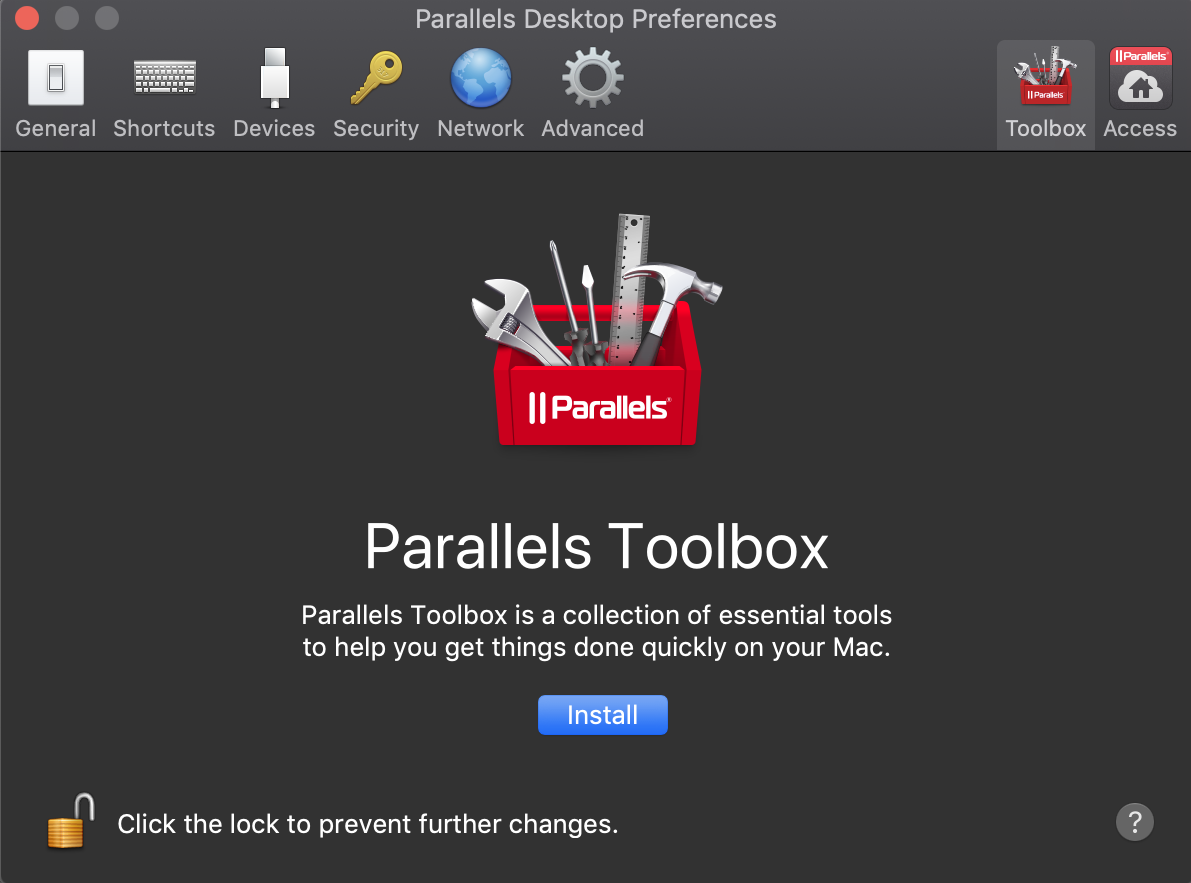 how to uninstall parallels toolbox on mac