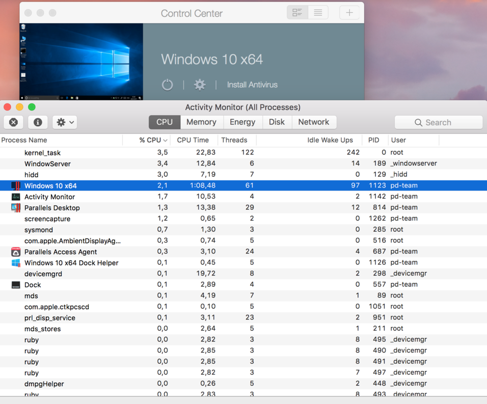 parallels for mac windows 10 freezing