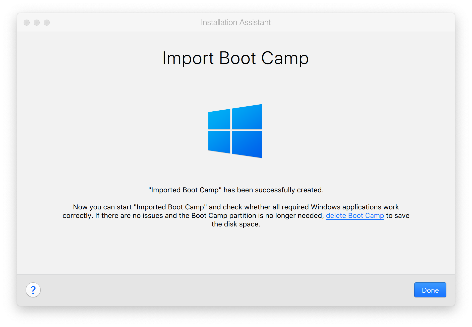 migrate windows pc to boot camp