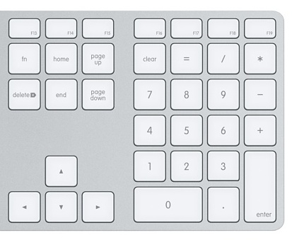 virtual keyboard with number pad